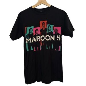 Vintage Maroon 5 North America Tour 2013 Black T Shirt Short Sleeve XS‎
